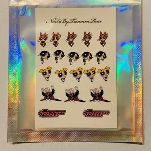 Power puff girls water decals for nails